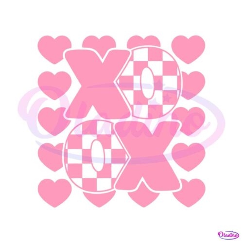 xoxo-checkered-valentines-day-svg