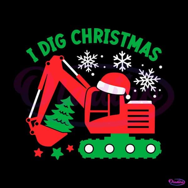 fuuny-i-dig-christmas-excavator-svg