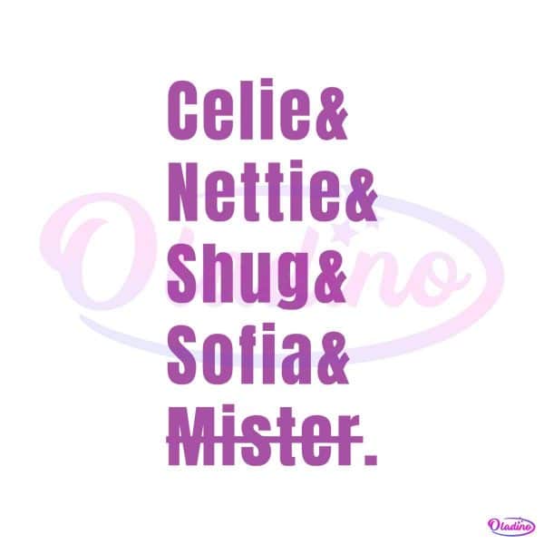 celie-nettie-shug-sofia-mister-the-color-purple-svg