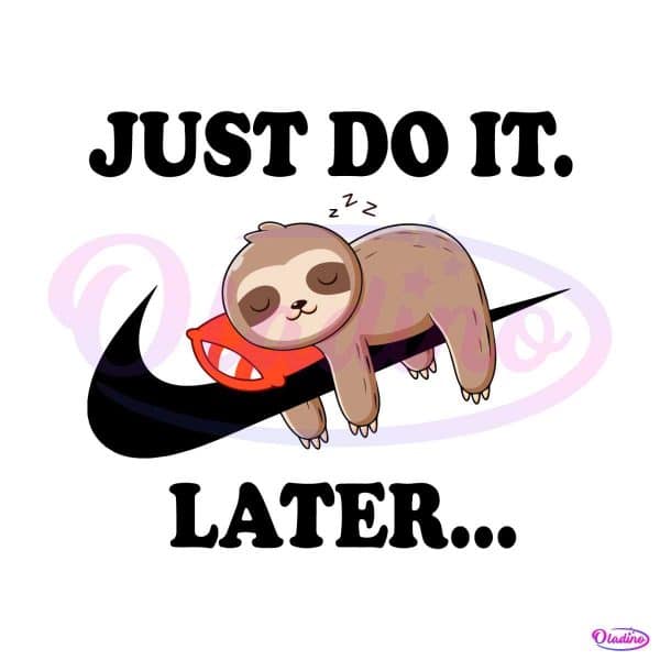 lazy-just-do-it-later-sloth-nike-svg