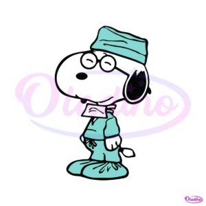 retro-peanuts-snoopy-nurse-svg