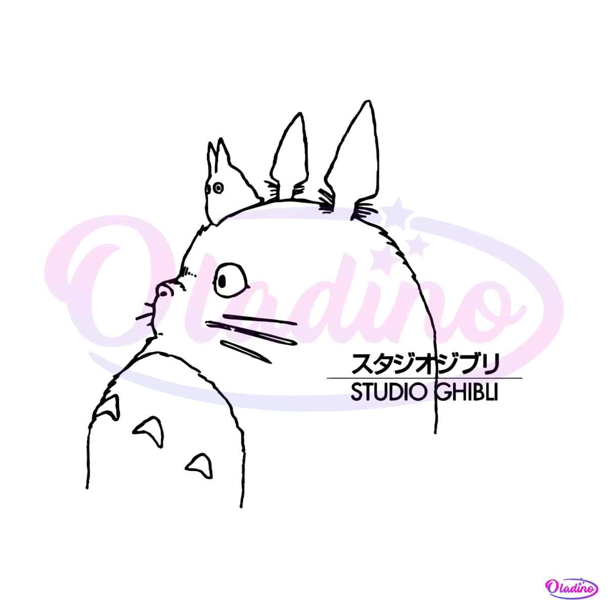 Vintage My Neighbor Totoro Ghibli SVG - Oladino