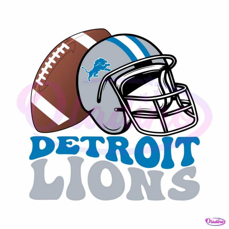 Detroit Lions Helmet Football SVG Digital Download