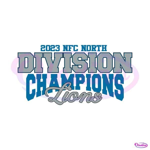 2023-nfc-north-division-champions-lions-svg
