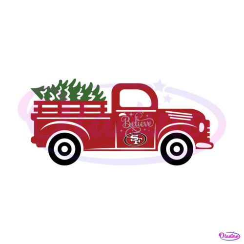 christmas-tree-truck-believe-san-francisco-49ers-svg