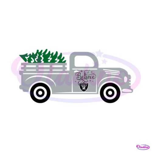 christmas-tree-truck-believe-las-vegas-raiders-svg