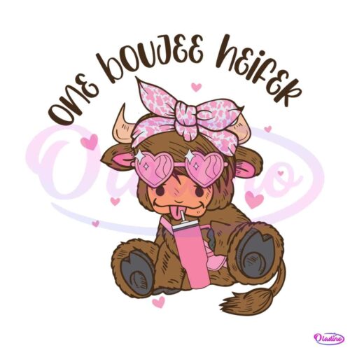 one-boujee-heifer-highland-cow-valentine-svg