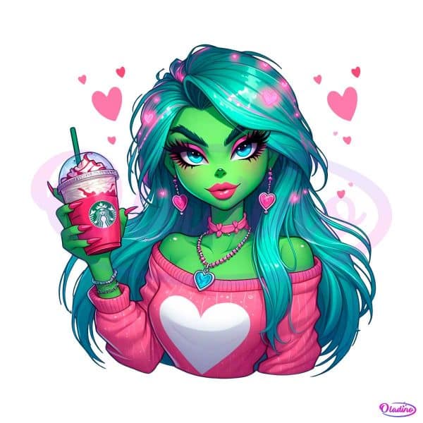boojee-grinch-girl-valentines-coffee-png