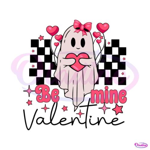 be-mine-valentine-funny-ghost-svg