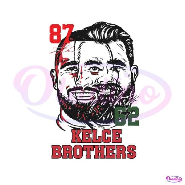 jason-kelce-and-travis-kelce-nfl-players-svg