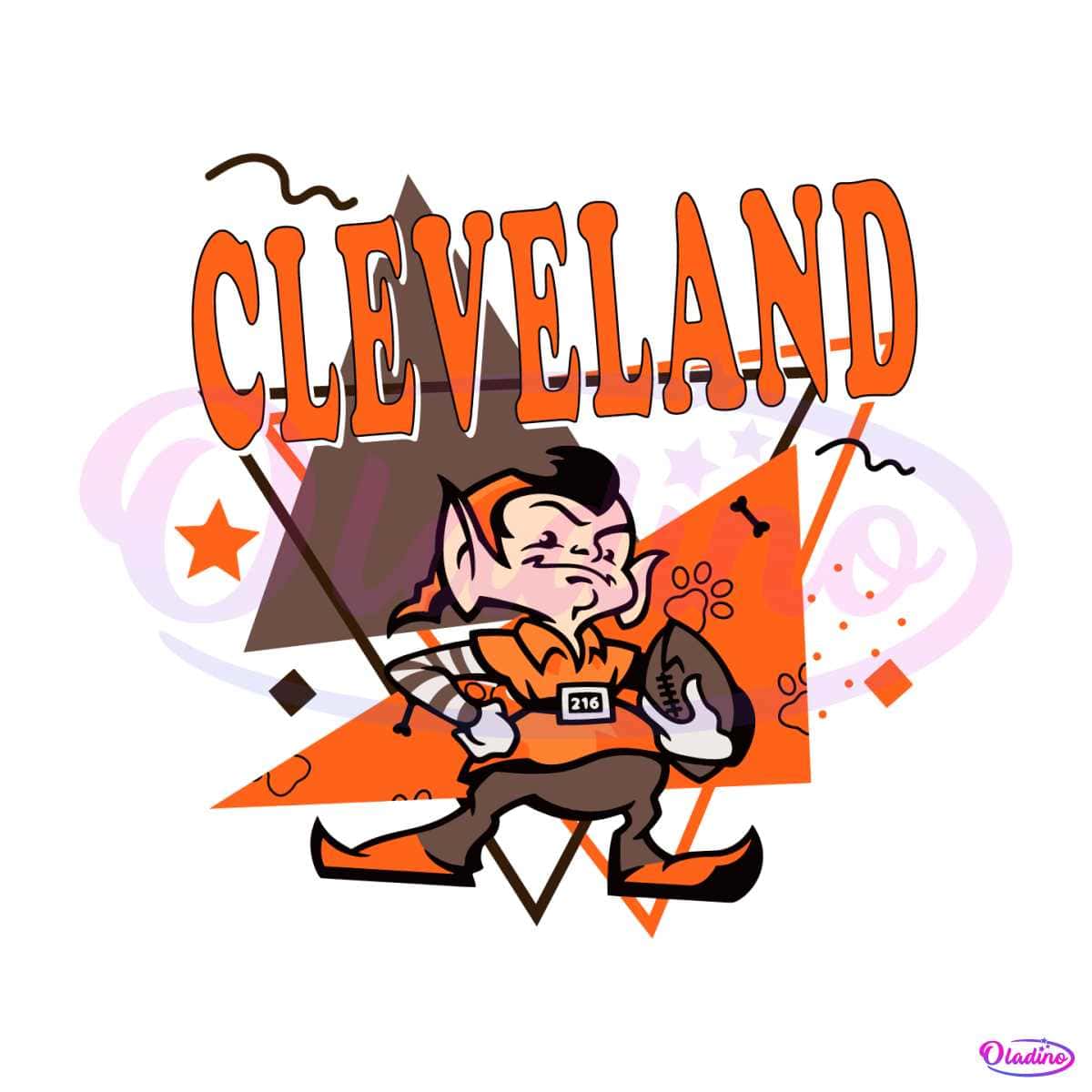 Brownie The Elf Cleveland Browns Football Svg