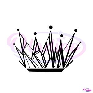 Retro Crown King And Queen Logo Brand SVG Cricut Files