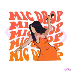 Mic Drop Cardi B Throw Microphone SVG Graphic Design File
