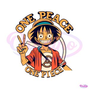 One Piece Monkey D Luffy One Peace SVG Graphic Design File
