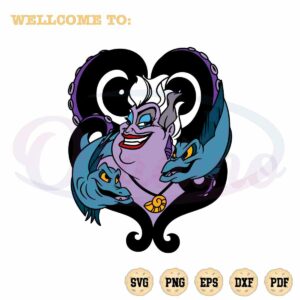 Ursula Little Mermaid Disney Character Best Design SVG Digital Files