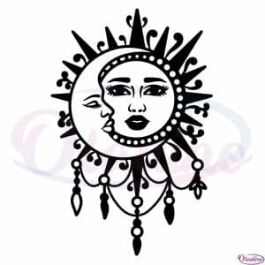 Celestial Sun And Moon SVG Files for Cricut Sublimation Files