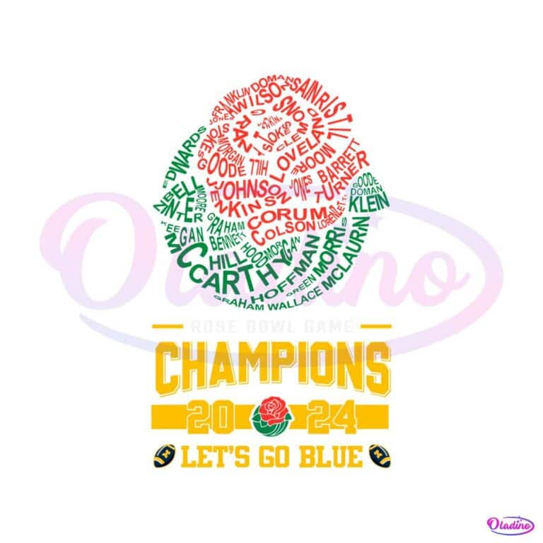 Rose Bowl Game Champions 2024 Michigan SVG