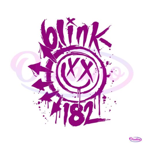 retro-blink-182-2024-tour-smiley-face-svg