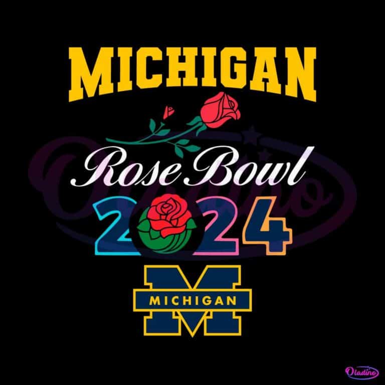 Michigan Rose Bowl 2024 Football Svg Digital Download