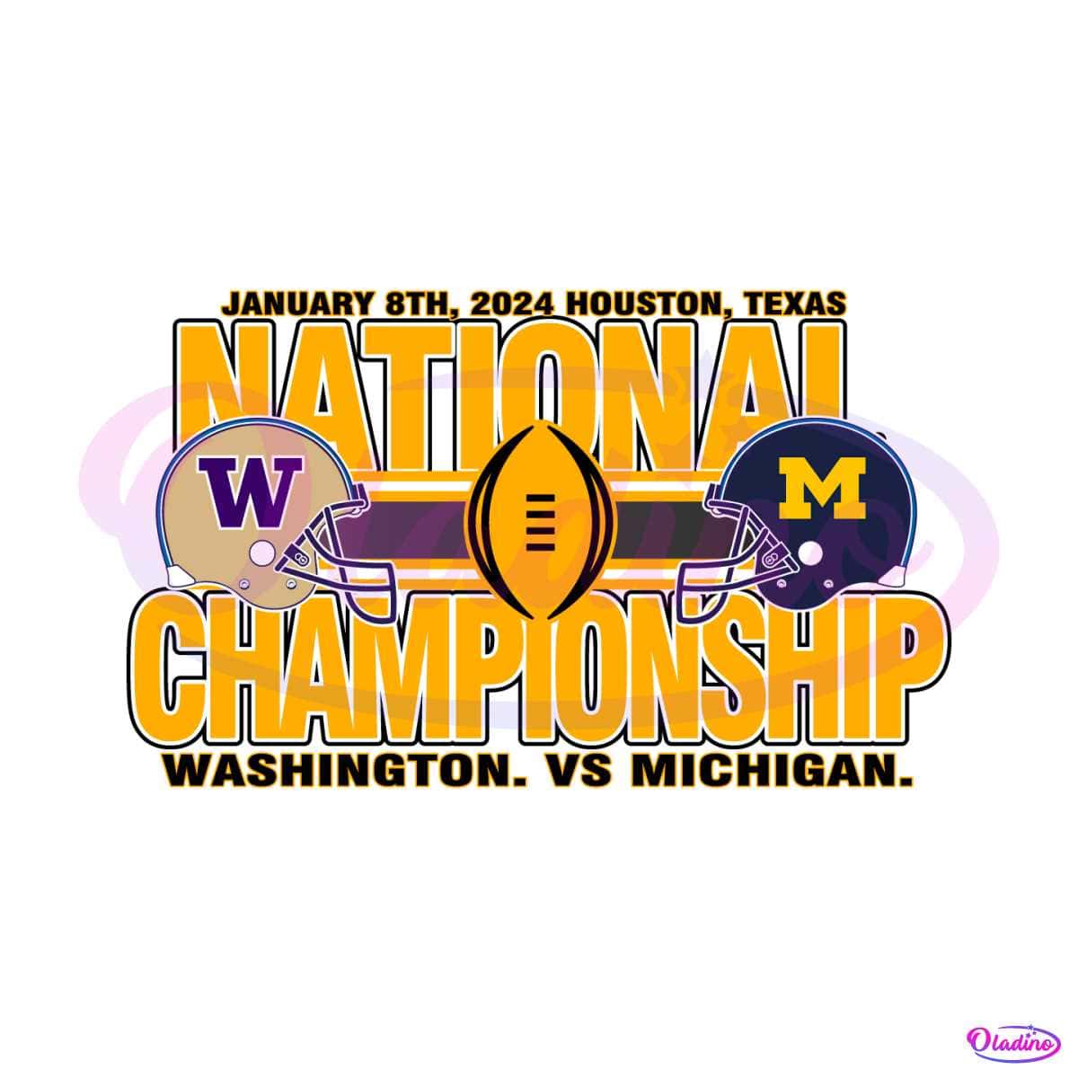 Washington Vs Michigan National Championship Helmet SVG Oladino