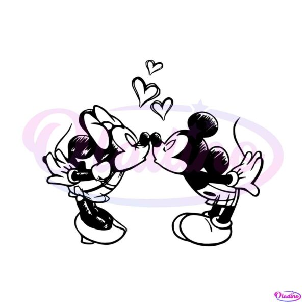 mickey-and-minnie-valentine-silhouette-svg