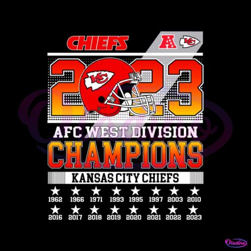 2023-afc-west-division-champions-kansas-city-chiefs-svg