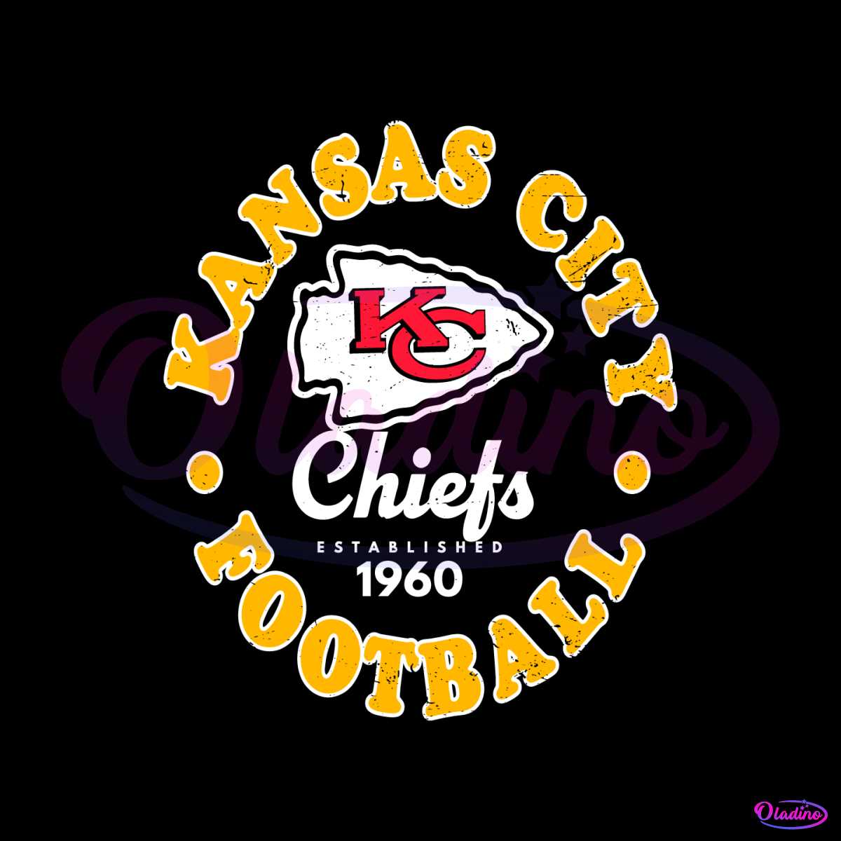 Vintage Kansas City Chiefs Football 1960 SVG File For Cricut