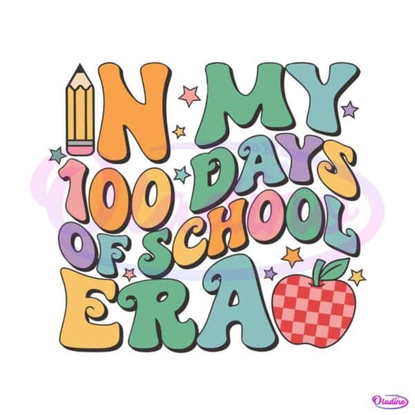 retro-in-my-100-days-of-school-era-svg