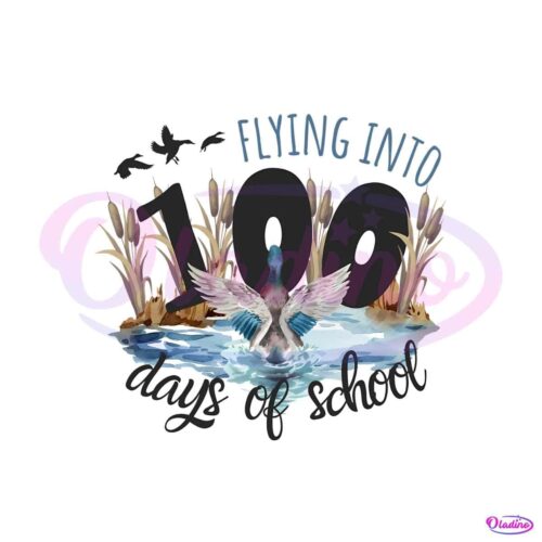 flying-into-100-days-of-school-png