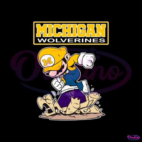 mario-michigan-stomp-on-washington-huskies-svg