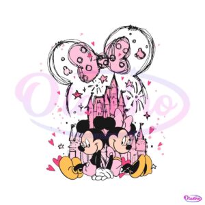 vintage-valentines-day-mickey-minnie-castle-png