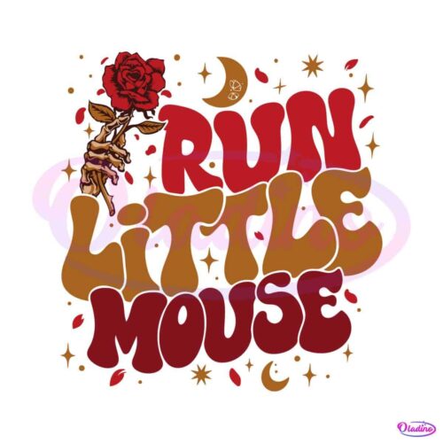 run-little-mouse-rose-skeleton-svg