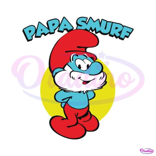 funny-papa-smurf-cartoon-character-svg