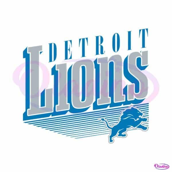 Retro Detroit Lions Svg Cricut Digital Download
