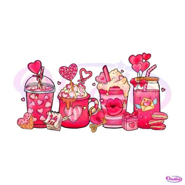 retro-pink-valentine-coffee-png