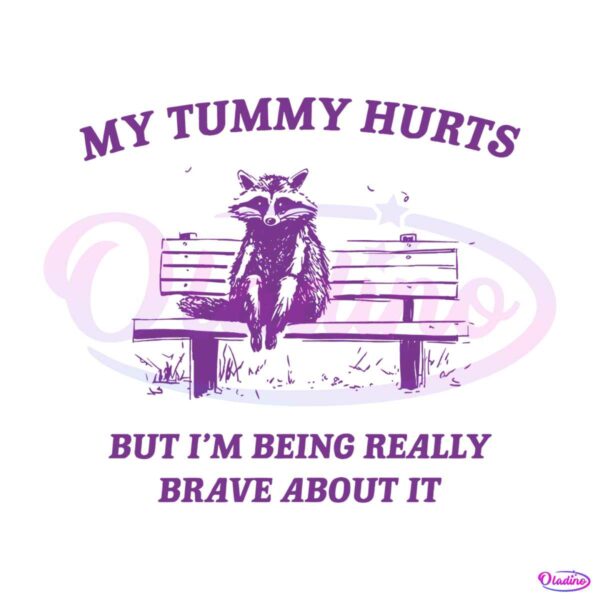 my-tummy-hurts-raccoon-meme-svg