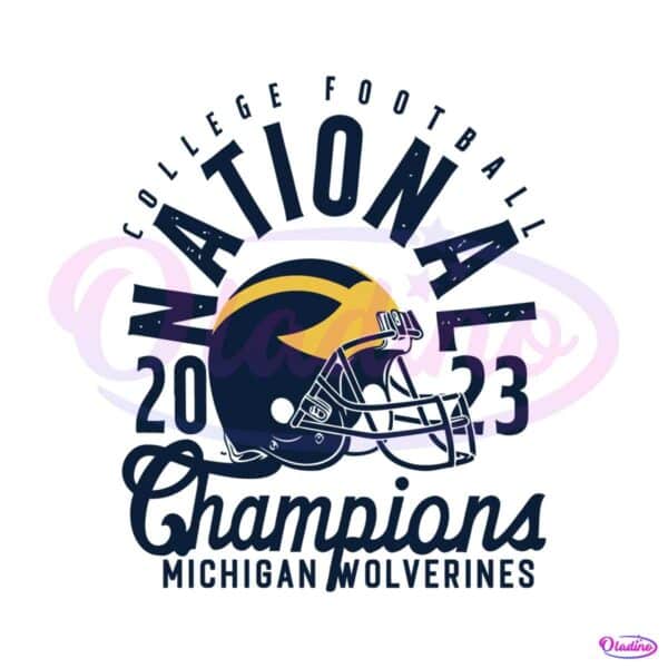 College Football National Champions Michigan SVG