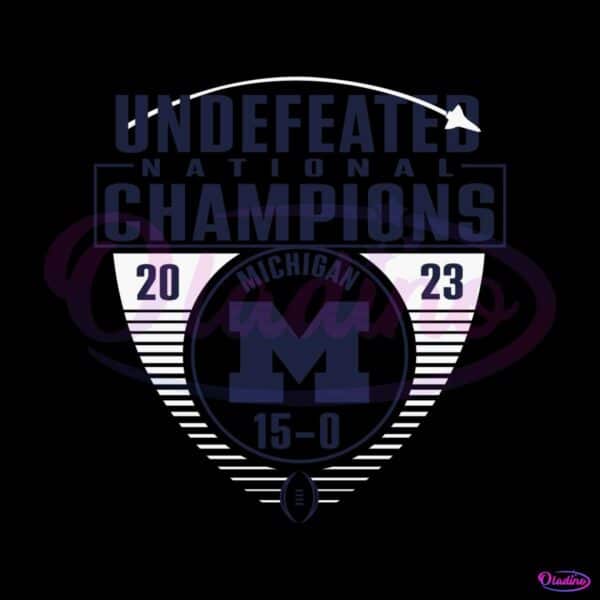 Undefeated National Champions Michigan Football SVG