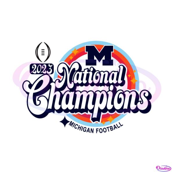 Retro National Champions Michigan Football SVG