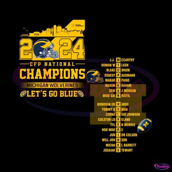 CFP National Champions Michigan Wolverines PNG