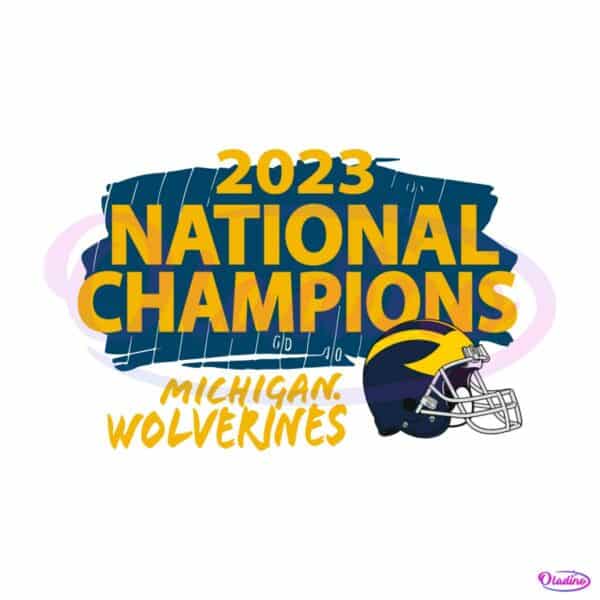 Helmet 2023 National Champions Michigan Wolverines SVG