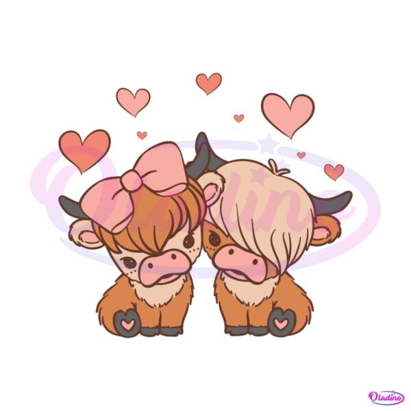 cute-baby-highland-cow-couple-valentine-svg