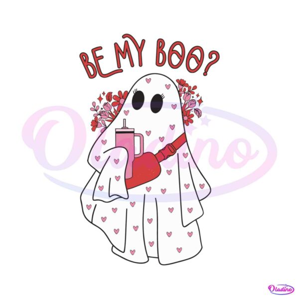 floral-be-my-boo-ghost-tumbler-svg