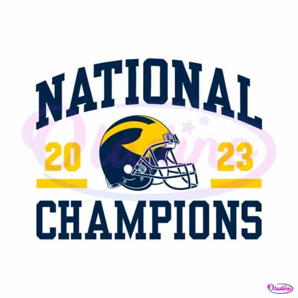 National Champions Michigan Helmet 2023 Svg