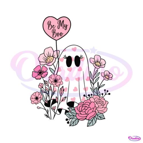 be-my-boo-floral-ghost-valentines-day-svg