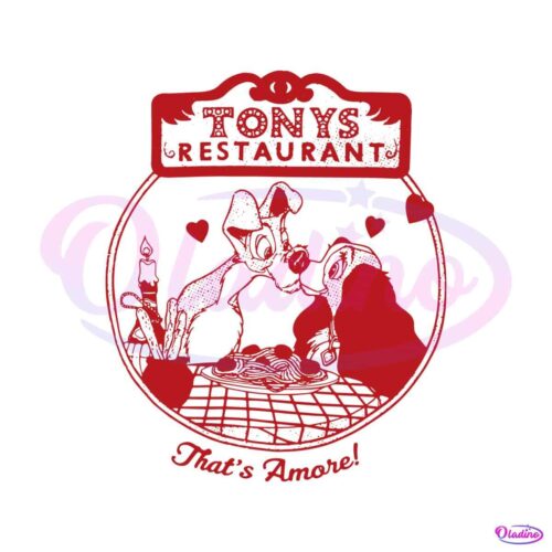 retro-lady-and-tramp-tonys-restaurant-svg