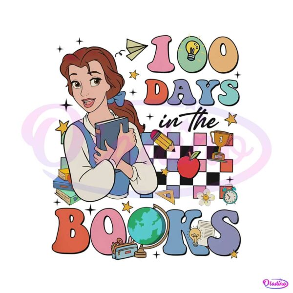 belle-princess-teacher-100-days-of-school-svg