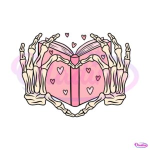 book-lover-skeleton-hand-valentine-svg