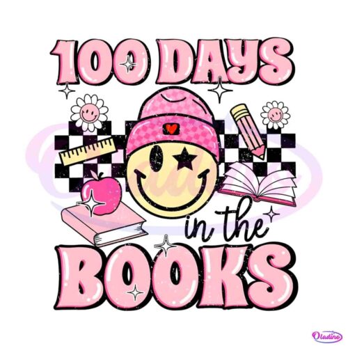 100-days-in-the-books-smiley-face-png