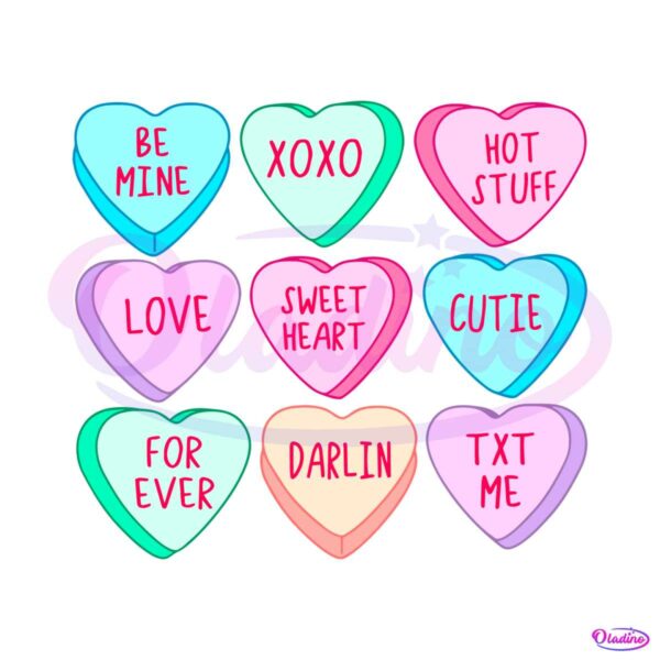 candy-hearts-be-mine-xoxo-svg